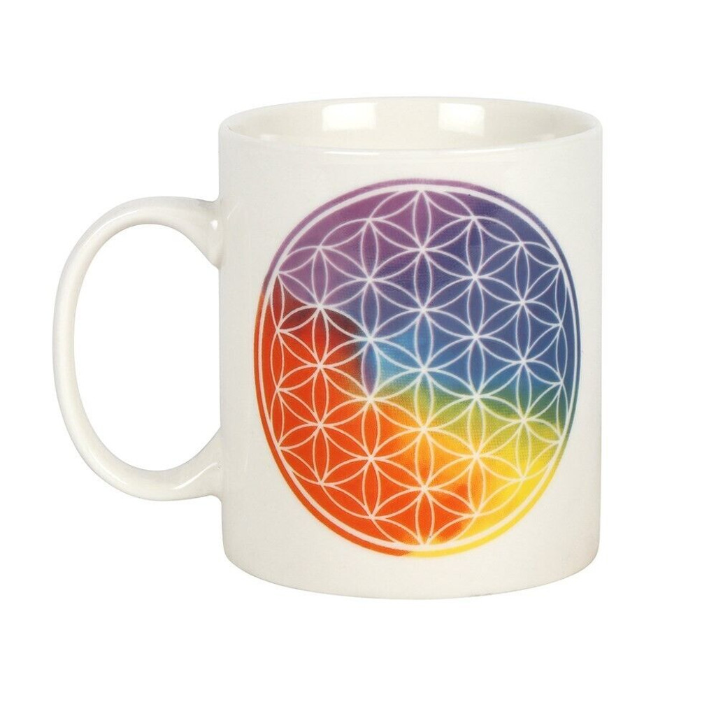 PT The Flower of Life Colorful Ceramic Coffee Mug