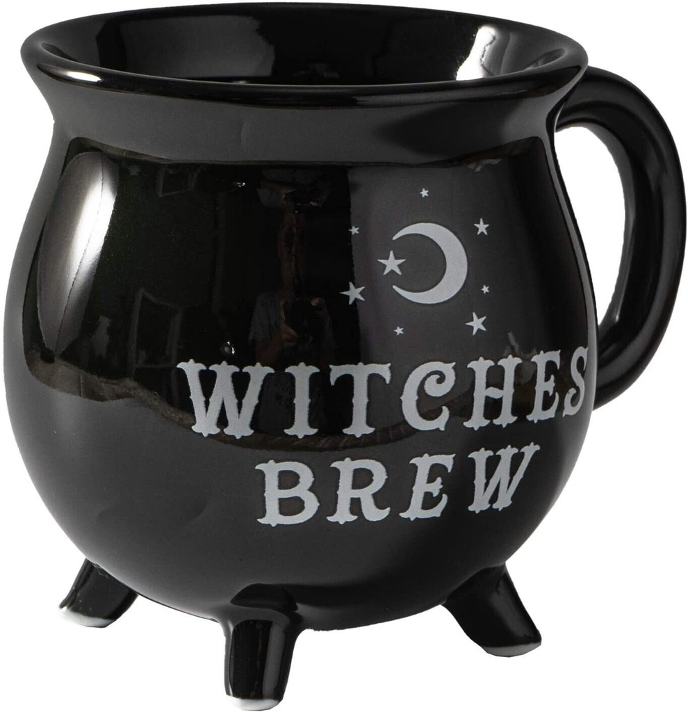 PT Black Witches Brew Cauldron Ceramic Mug