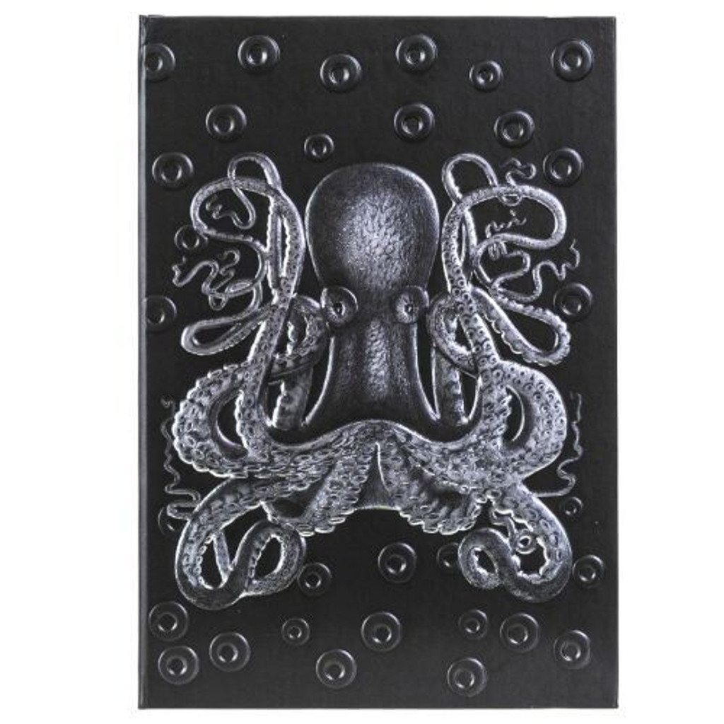 PT Black Kraken Giant Squid Blank Hard Cover Writing Journal