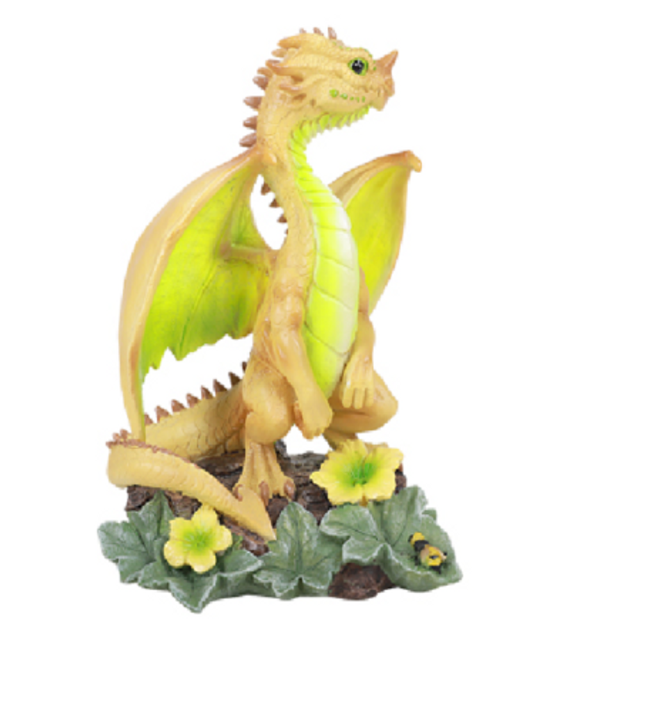 Figurine de statue en résine peinte à la main de dragon de miellat de dragons de Pt