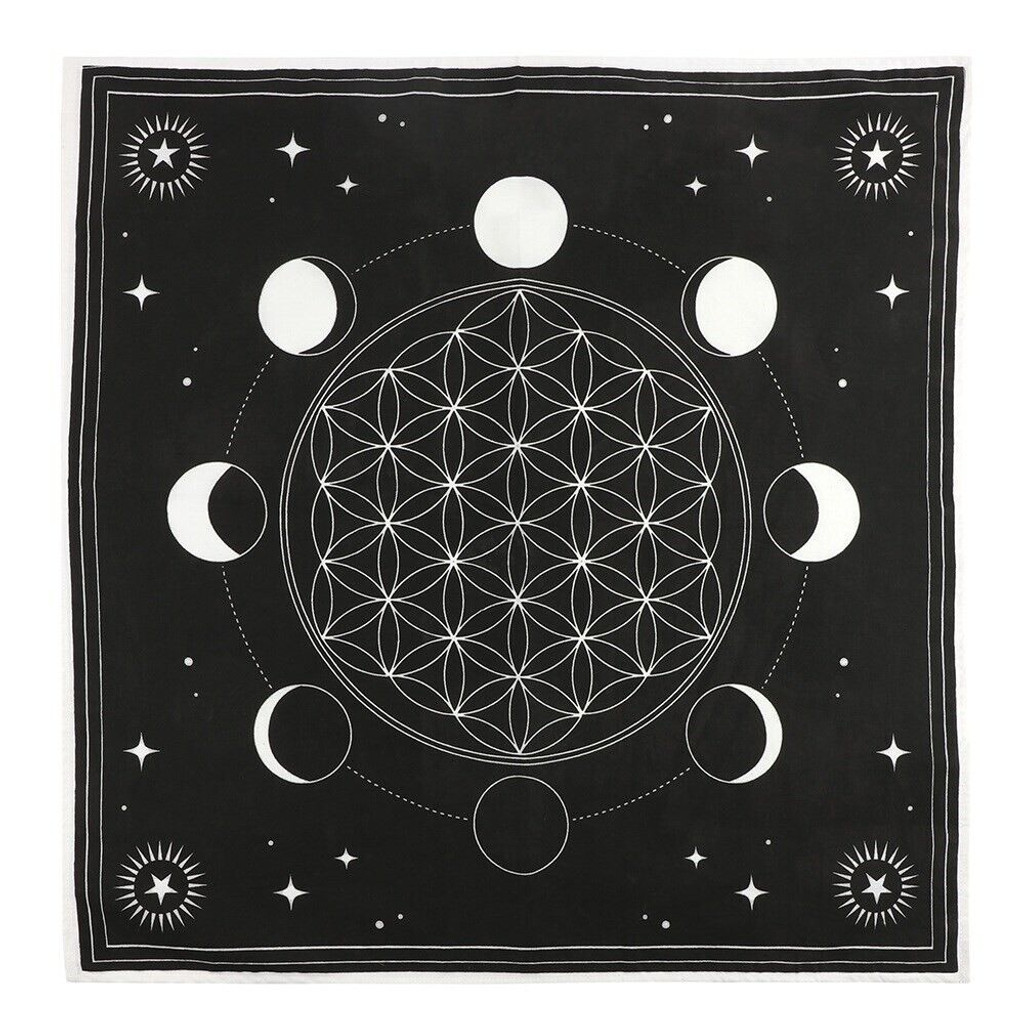 PT Black Moon Phase Cotton Cloth 27.5" X 27.5" X 0.04"H