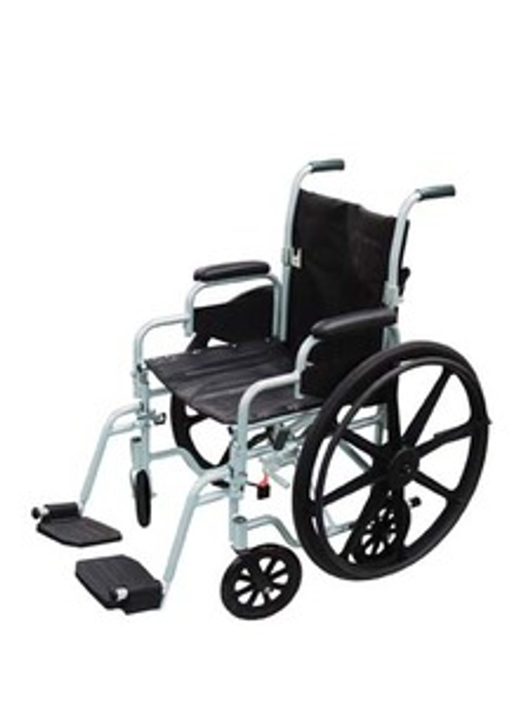 Drive Poly-Fly High Strength, Light Weight Wheelchair/Flyweight Transport Chair Combo