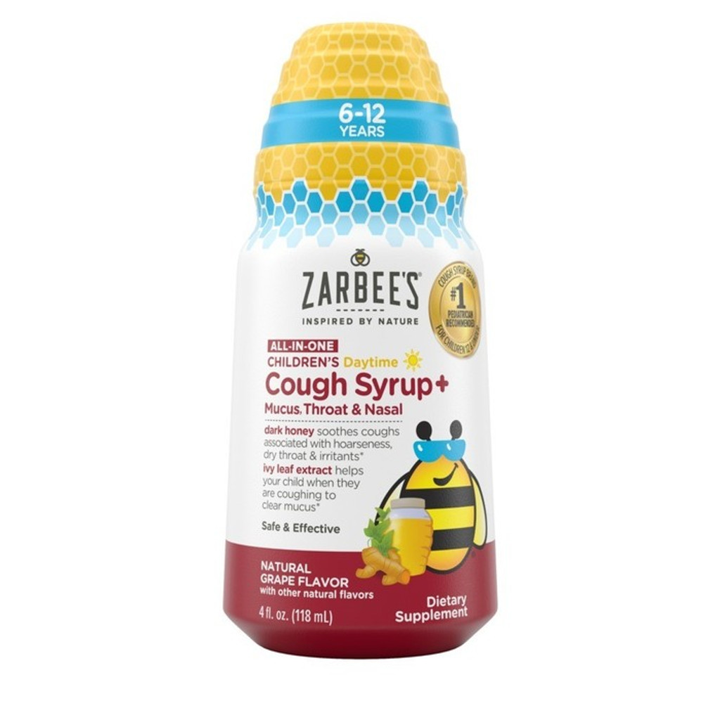 Zarbee's Children's All-In-One Daytime Cough Grape Siirappi 4 unssia