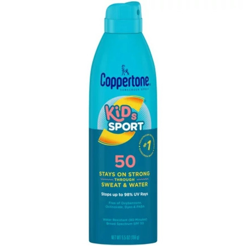 Coppertone Kids Sport SPF 50 Sunscreen Spray 5.5 Oz 