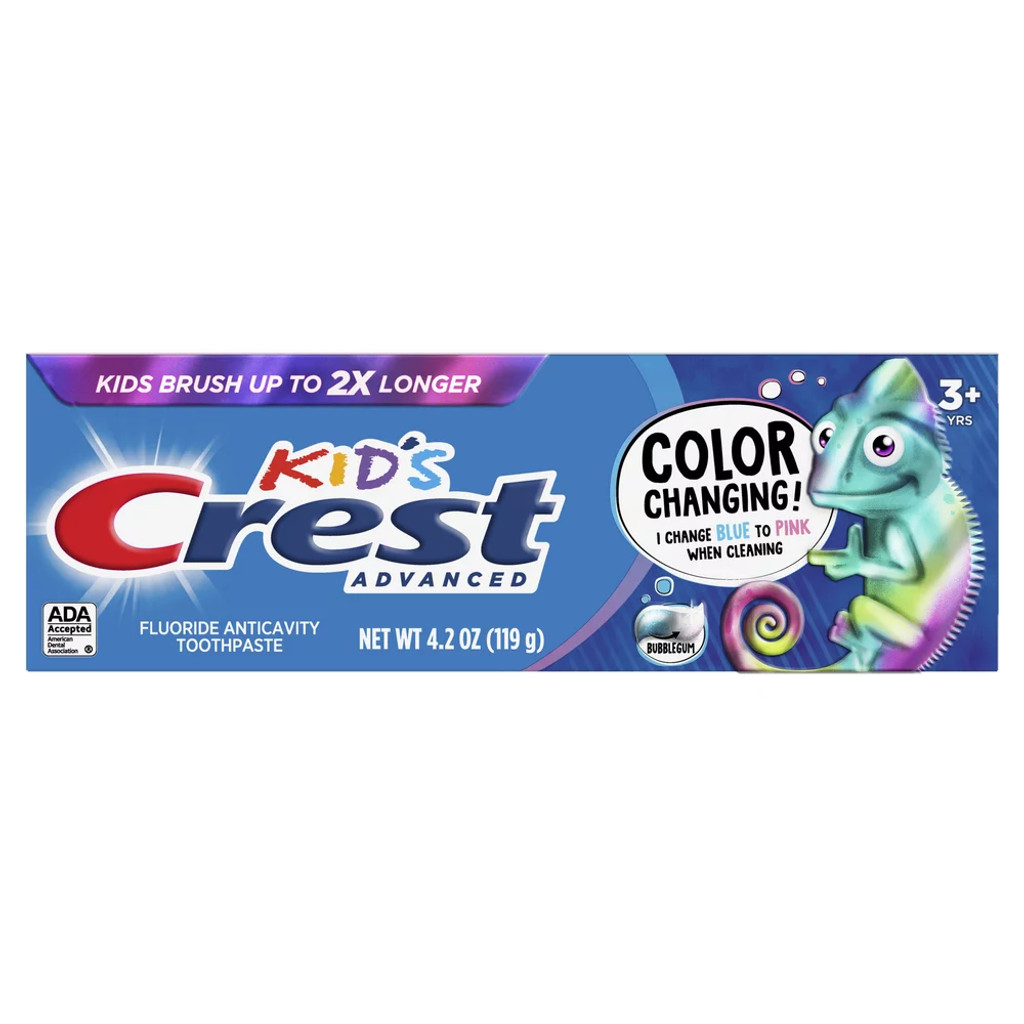 BL Crest Tannkrem 4,2 oz Kids Color Changing - Pakke med 3