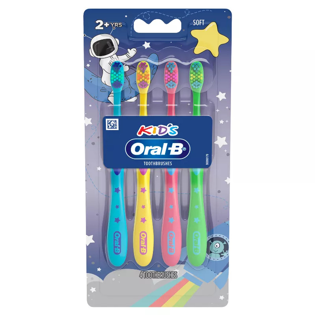 BL Oral-B Toothbrush Kids Space Soft 4 Count - Pack of 3