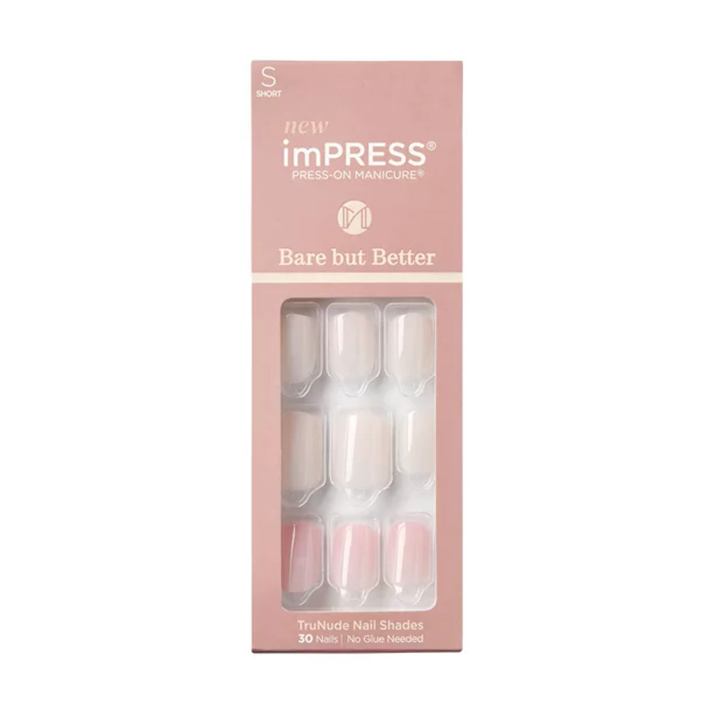BL Kiss Bare But Better Nails 30 Count Short Effortless Finish - Pack of 3 