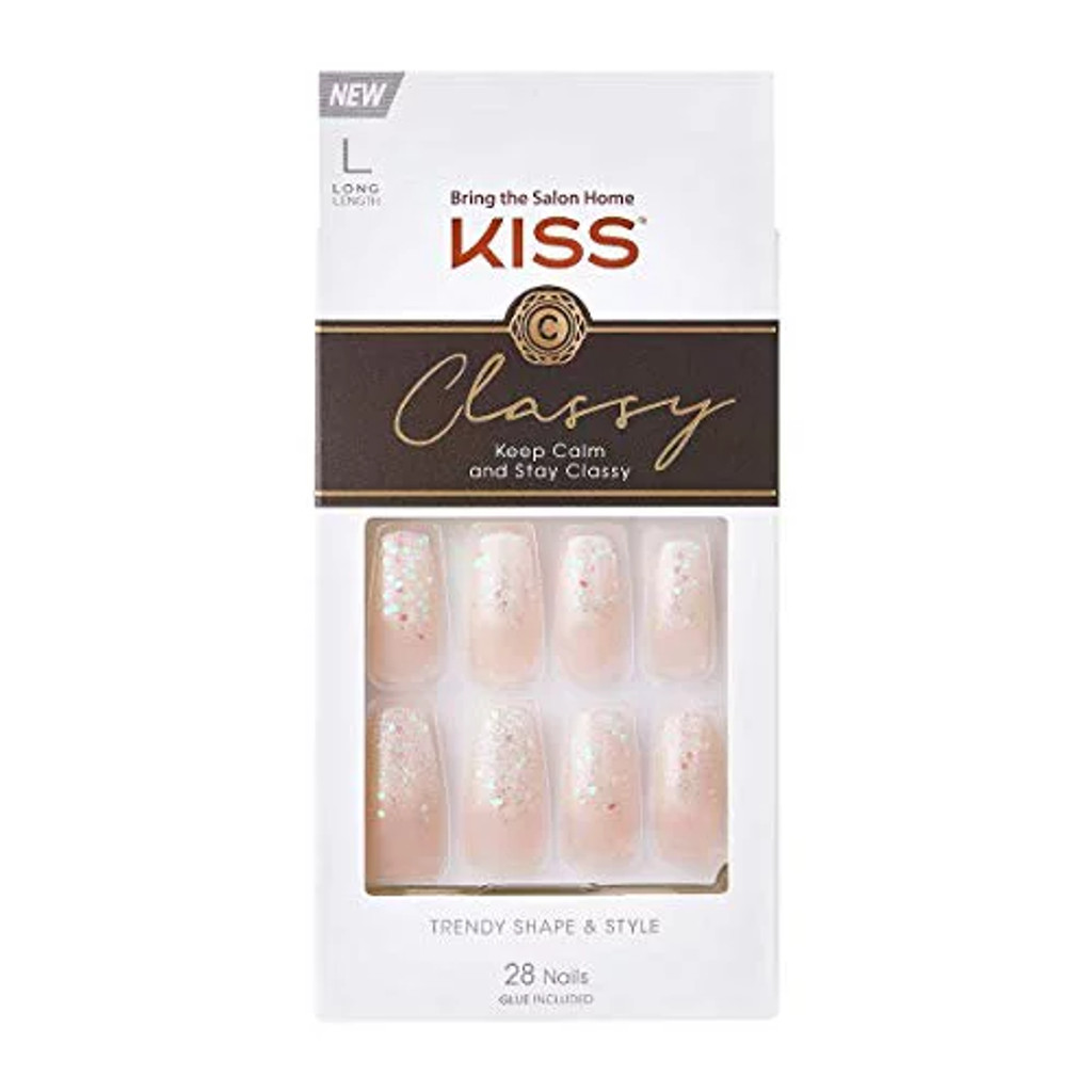 BL Kiss Classy Nails 28 Count Long Length Sparkles - Pack of 3 