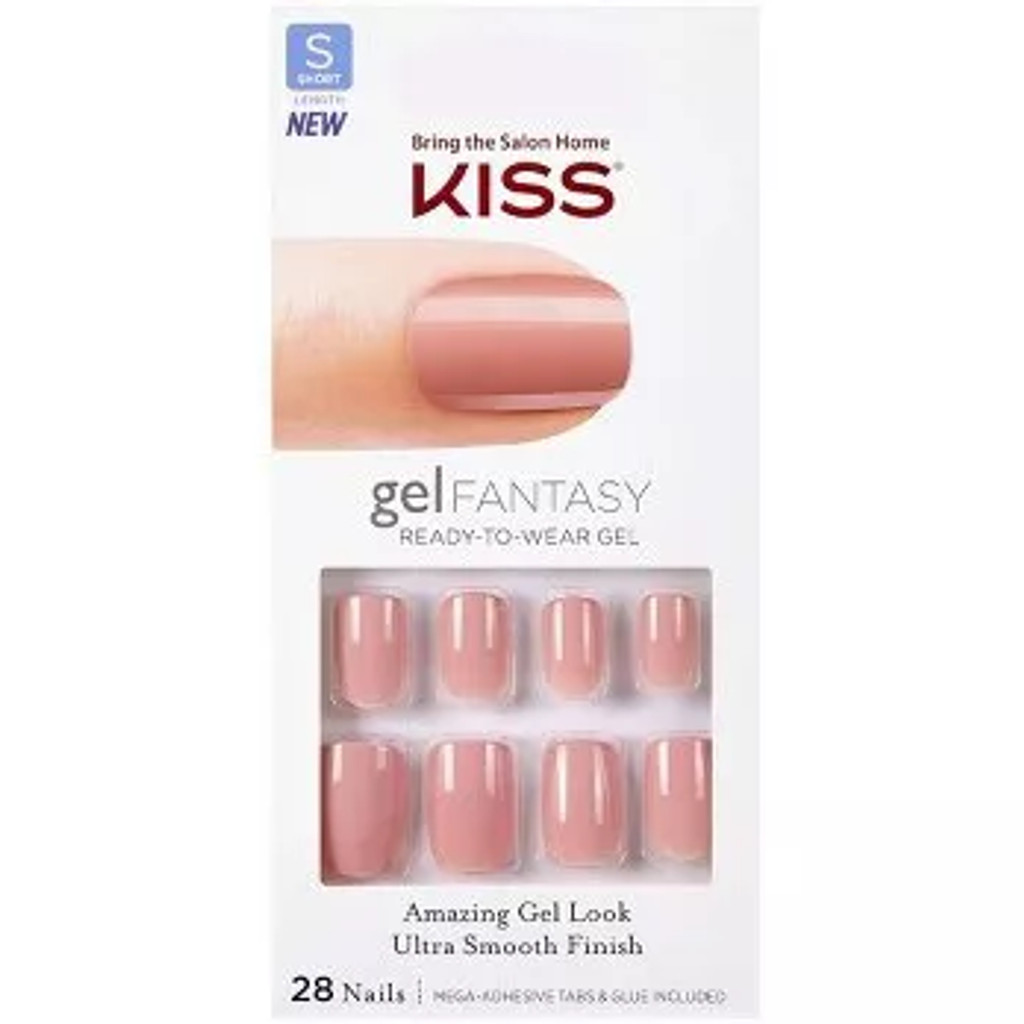 BL Kiss Gel Fantasy Collection 28 Count Rosey Short Length - Pack of 3 