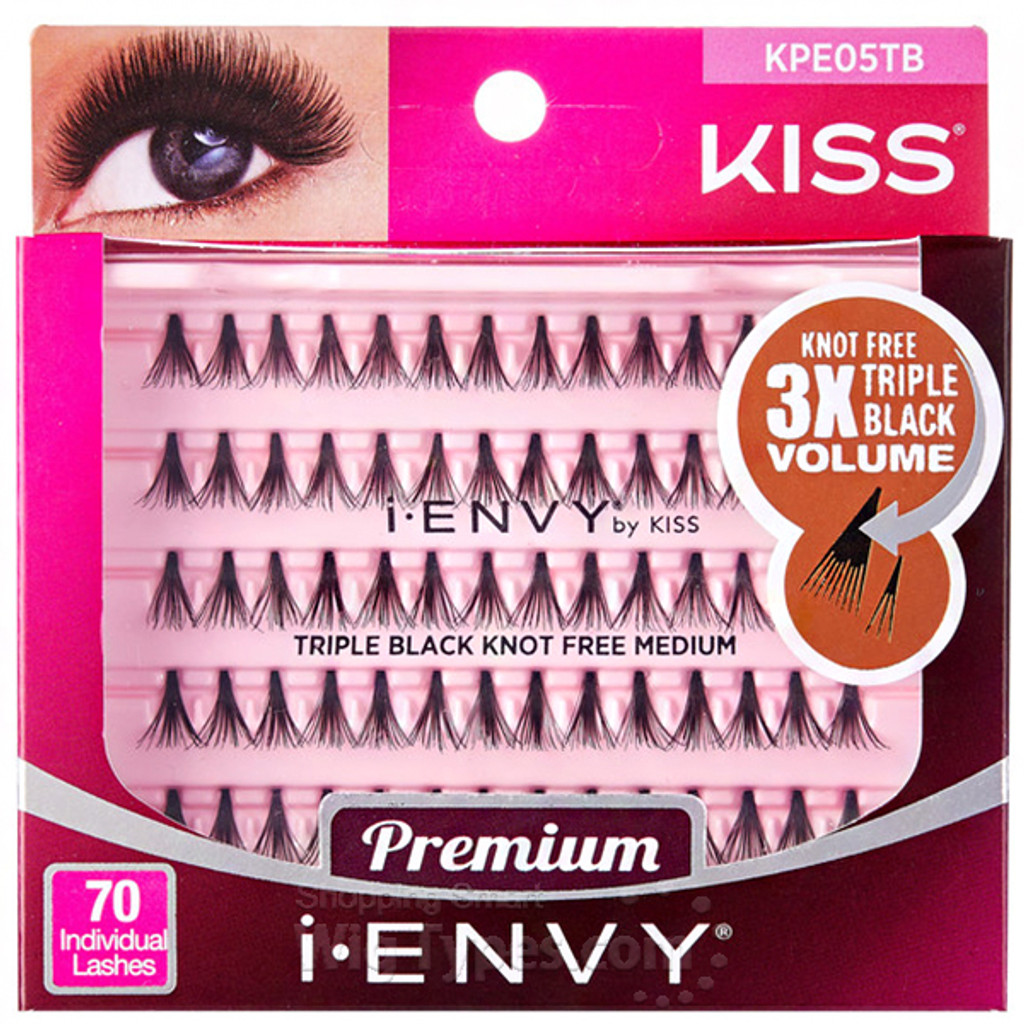 BL Kiss I Envy Knot Free Long 70 Cils Triple Noir - Paquet de 3