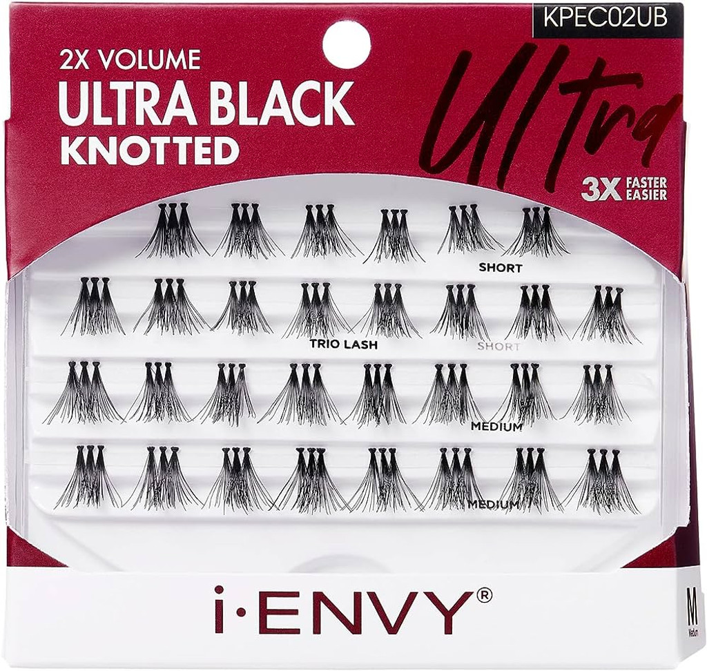 BL Kiss I Envy Trio Ultra Black Knotted Medium 2X Volume - Pack of 3