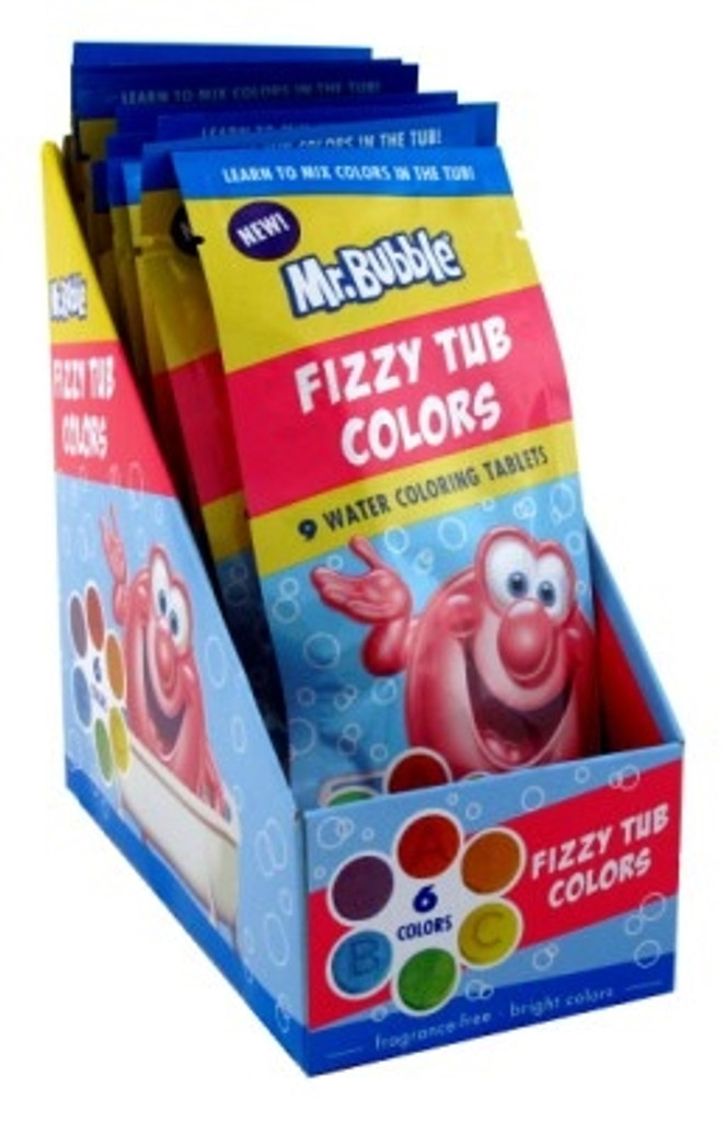 Bl Mr Bubble Fizzy Tub Colors 9 tablettes à colorier (12 pièces) 
