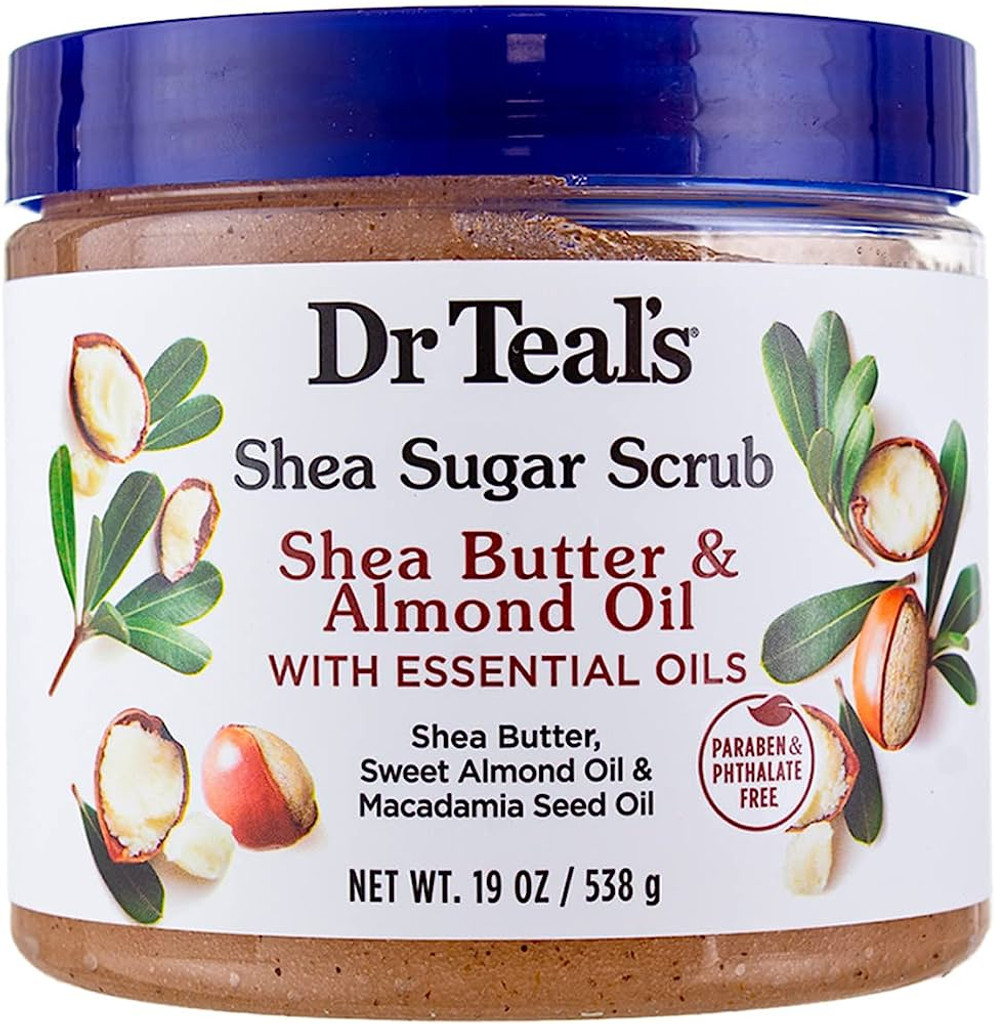 BL Dr Teals Shea Sugar Scrub Shea Butter & Almond Oil 19oz Jar - Pack of 3