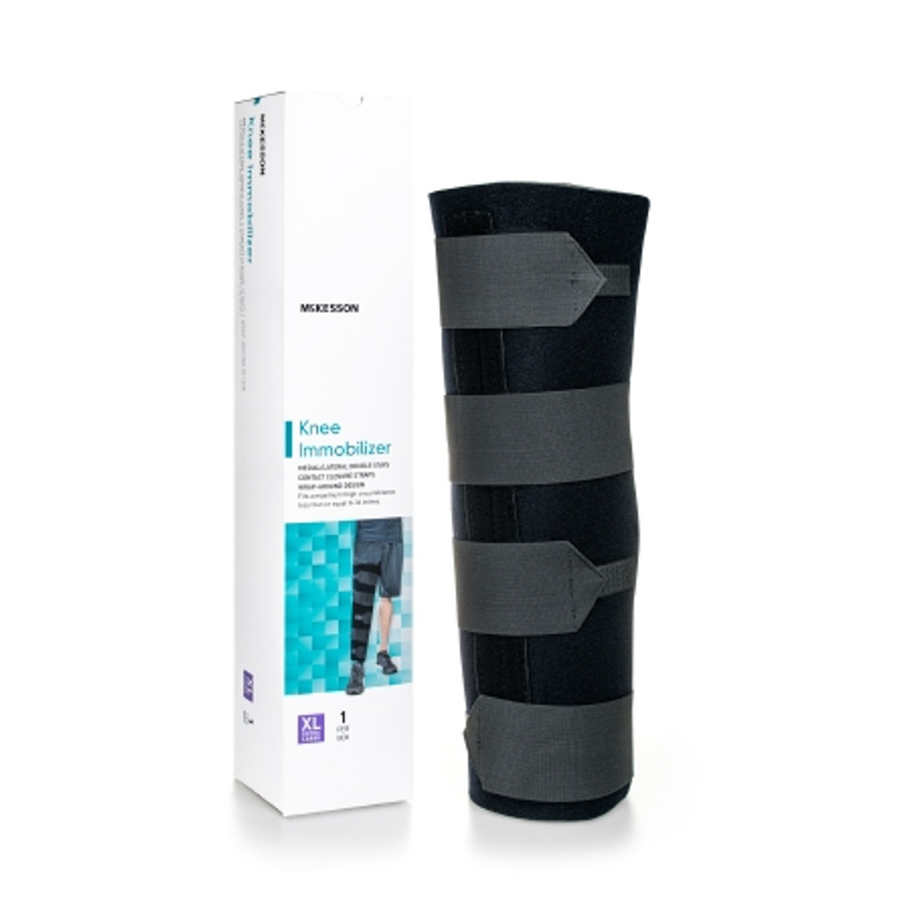 Knee Immobilizer McKesson X-Large Up to 36 Inch Thigh Circumference 22 Inch Length Left or Right Knee
