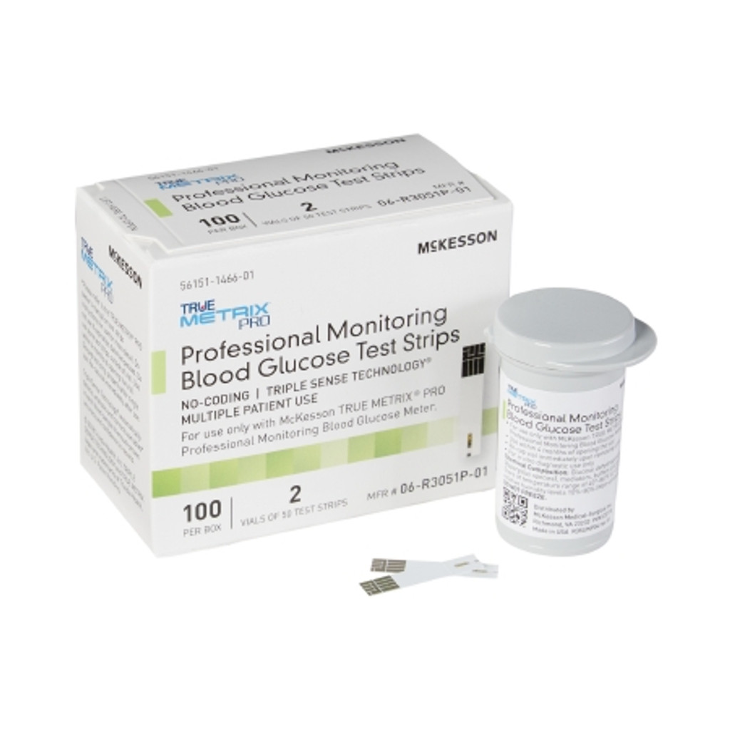 Blood Glucose Test Strips McKesson TRUE METRIX® PRO 100 Strips per Pack
