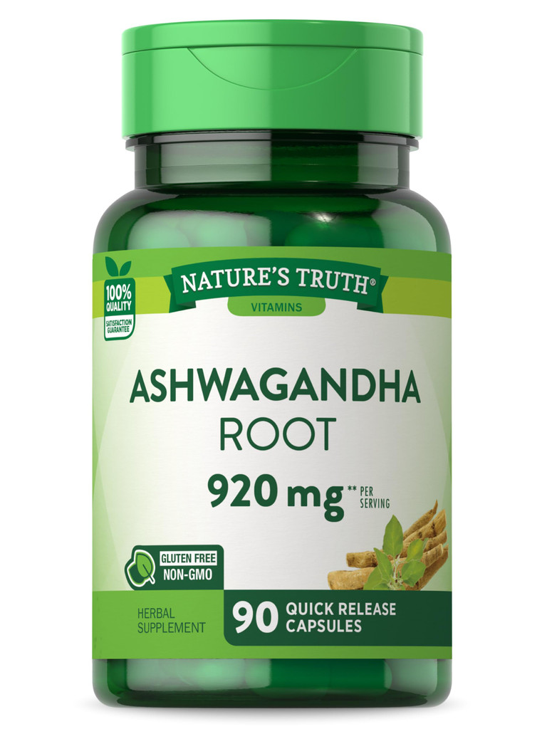 Nature's Truth Ashwagandha Root 920mg 90 Ct Quick Release Capsules