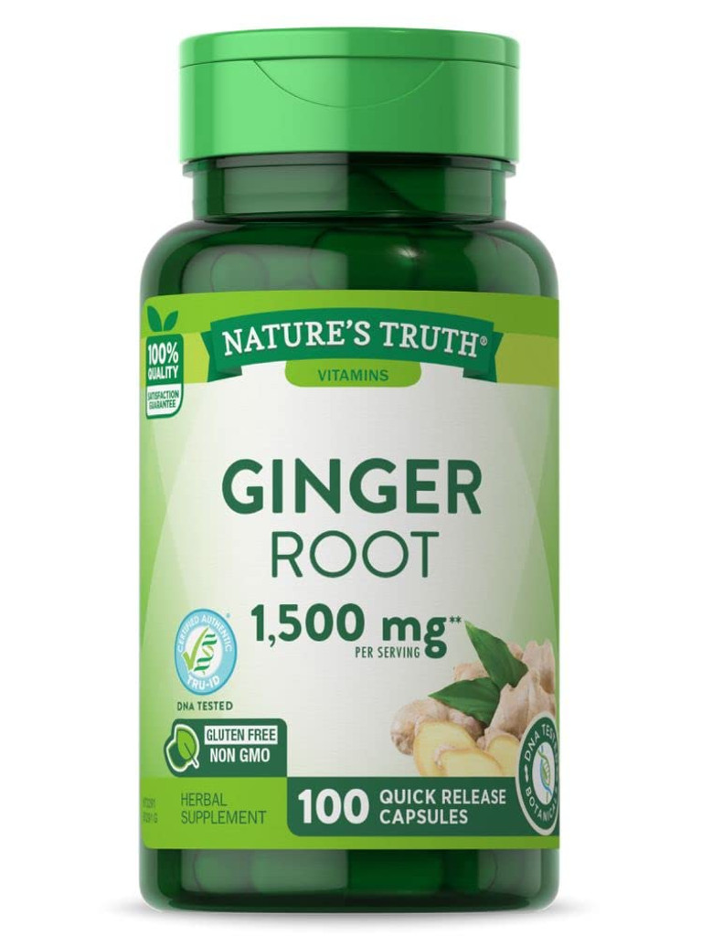 كبسولات Nature's Truth Ginger Root 1500mg سريعة الإصدار، 100 قيراط
