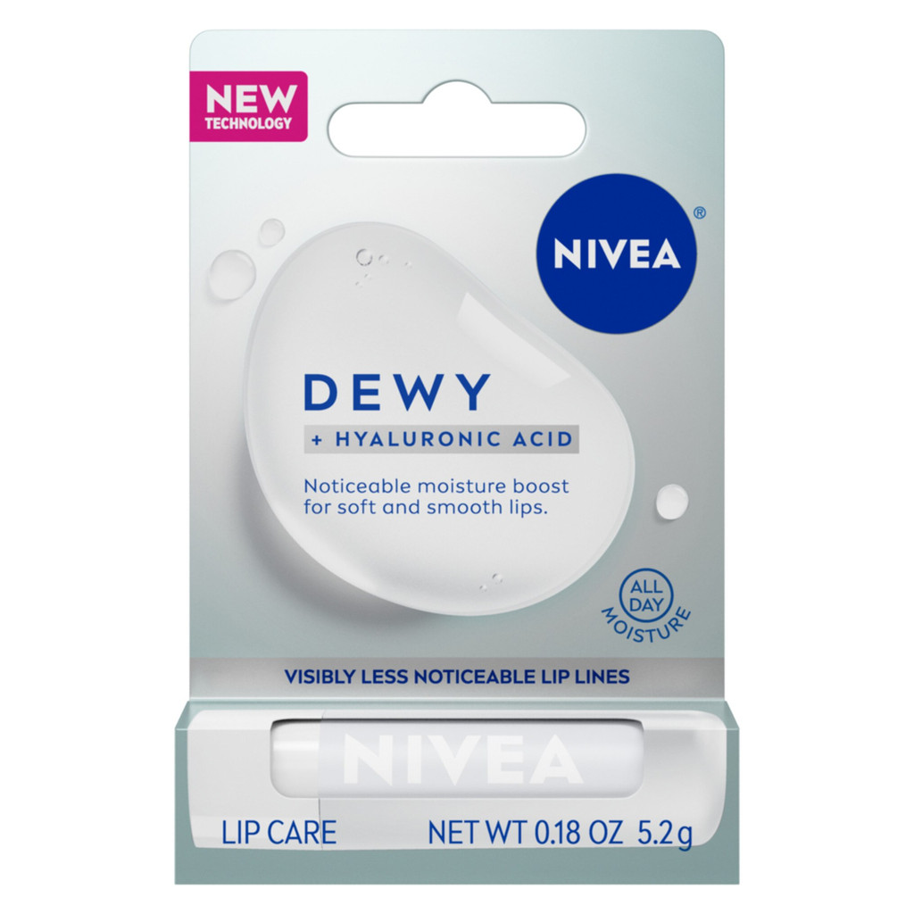 BL Nivea Lip Care Dewy Plus חומצה היאלורונית 0.18oz - חבילה של 3