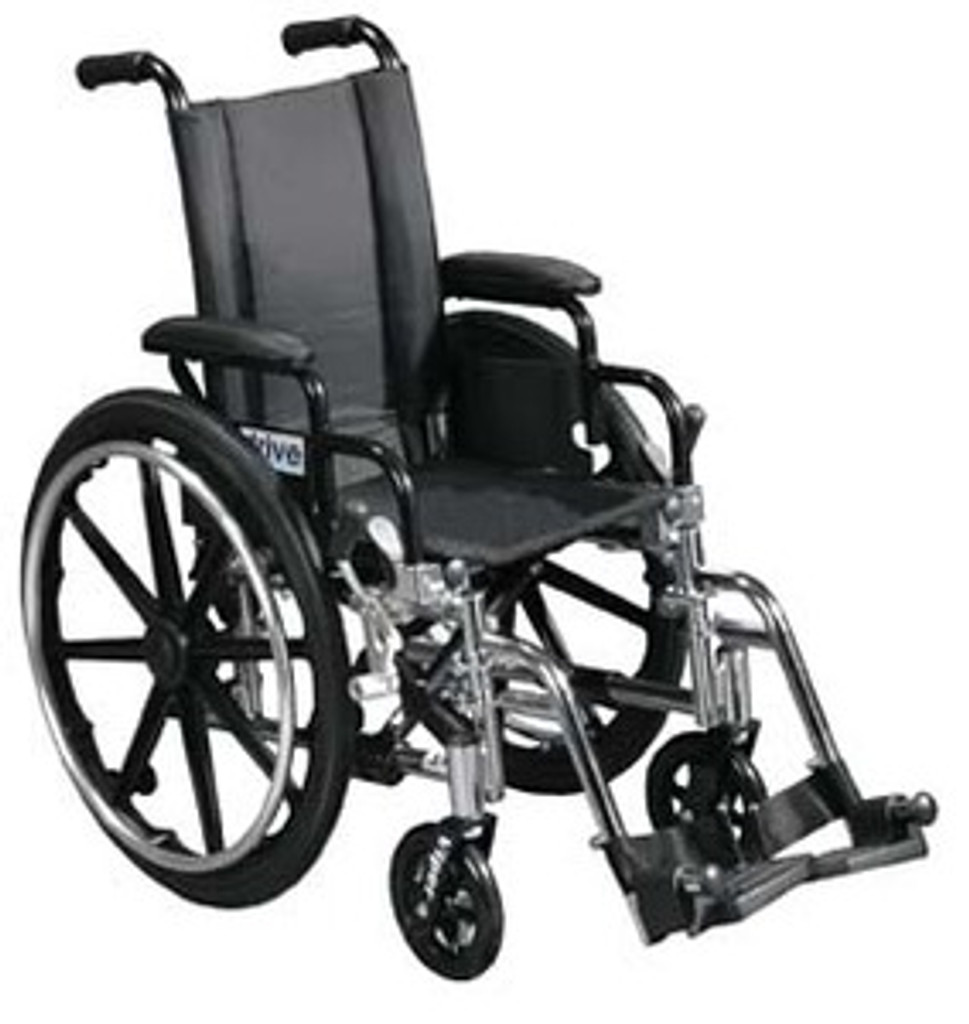 Drive 14'' Viper - Deluxe High Strength, Lightweight, Dual Axle with Desk Arms and Swing Away Footrests