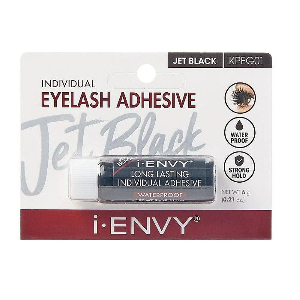 BL Kiss I Envy Individueller Wimpernkleber Jet Black 01 0,25 oz – 3er-Pack