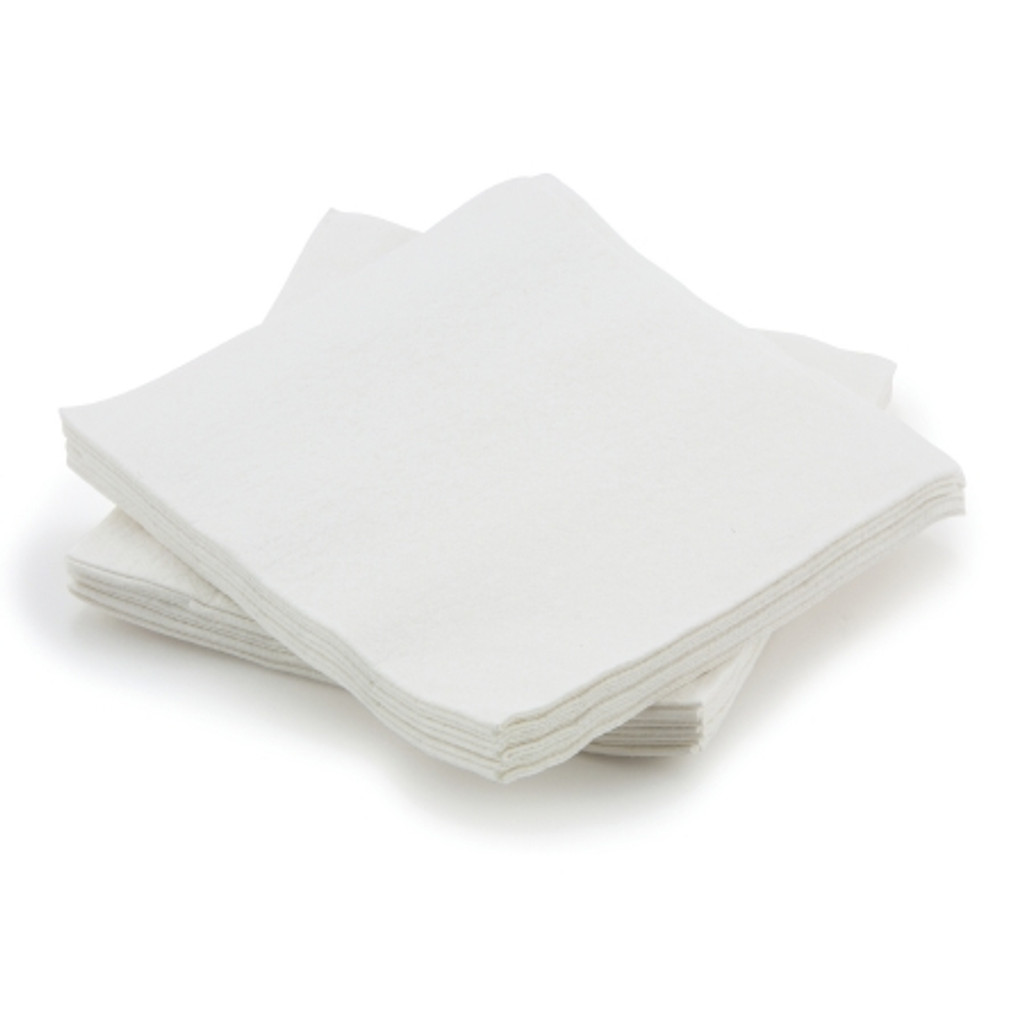 منشفة مكيسون، 13 × 13 بوصة، بيضاء للاستعمال مرة واحدة
