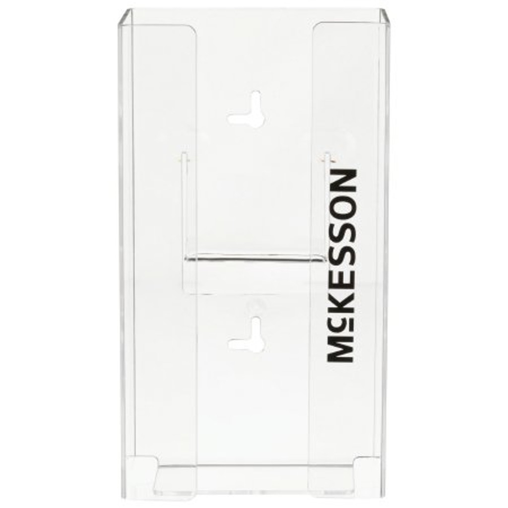 Hanskeboksholder McKesson horisontalt eller vertikalt montert 1-boks kapasitet Klar 4 X 5-1/2 X 10 tommer plast
