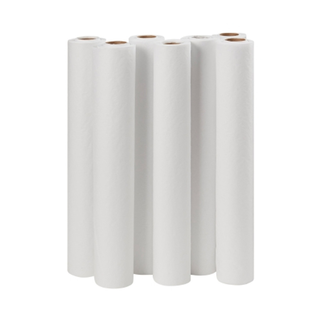 Papier de table mckesson 18 pouces de largeur blanc lisse
