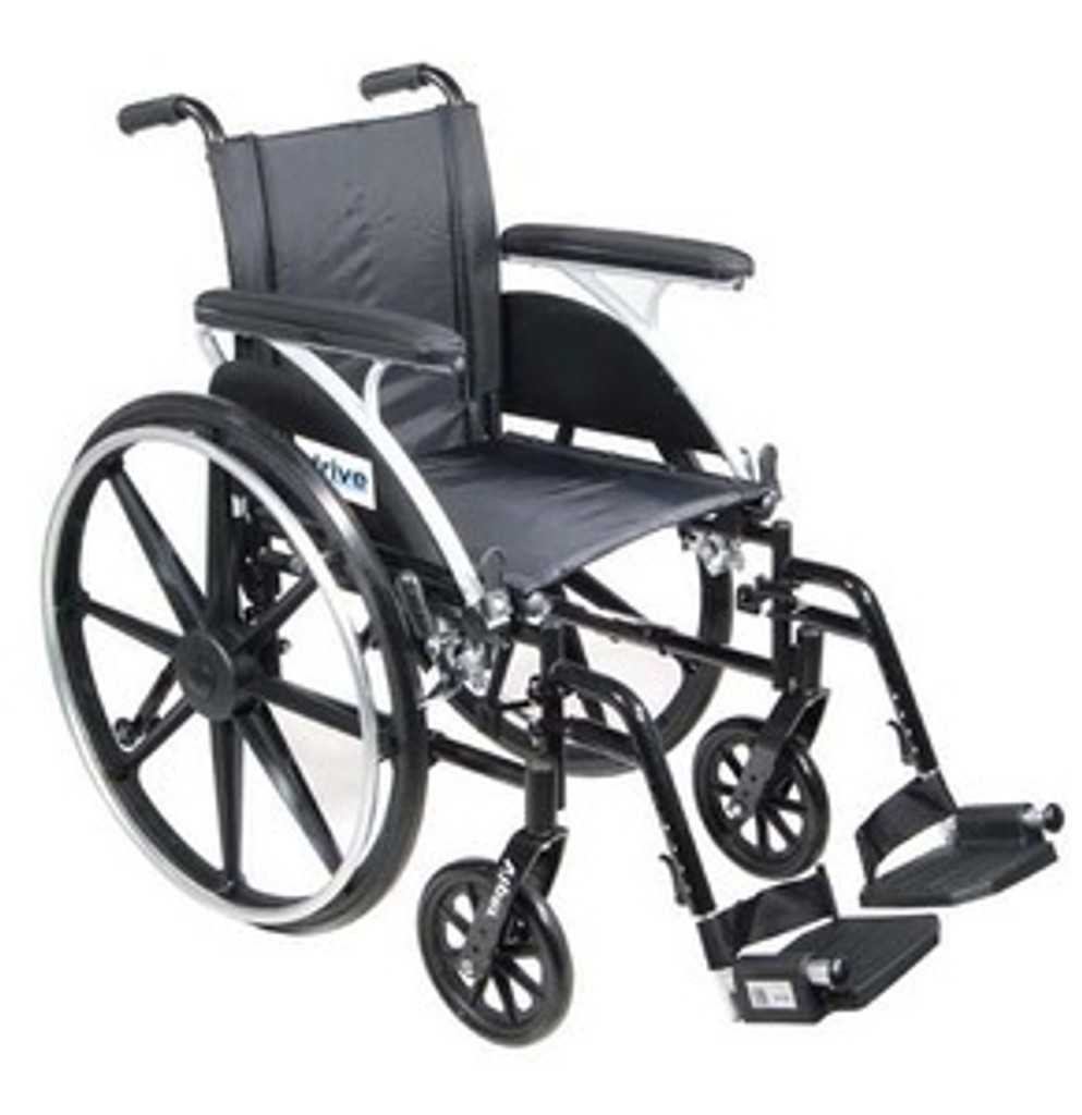 Drive 20'' Viper - Deluxe High Strength, Lightweight, Dual Axle with Desk Arms and Elevating Legrest