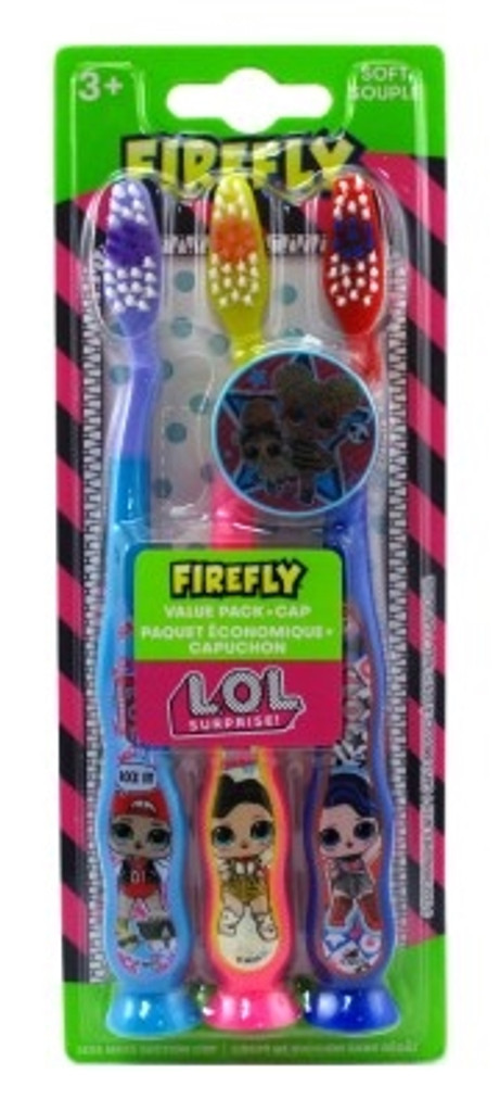 BL Firefly Toothbrush Lol Surprise Value Pack + Cap (6 Pieces)