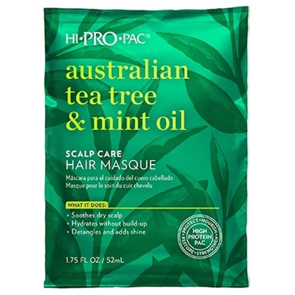Bl hi-pro packs masque capillaire à l'arbre à thé et à l'huile de menthe 1,75 oz (8 pièces)