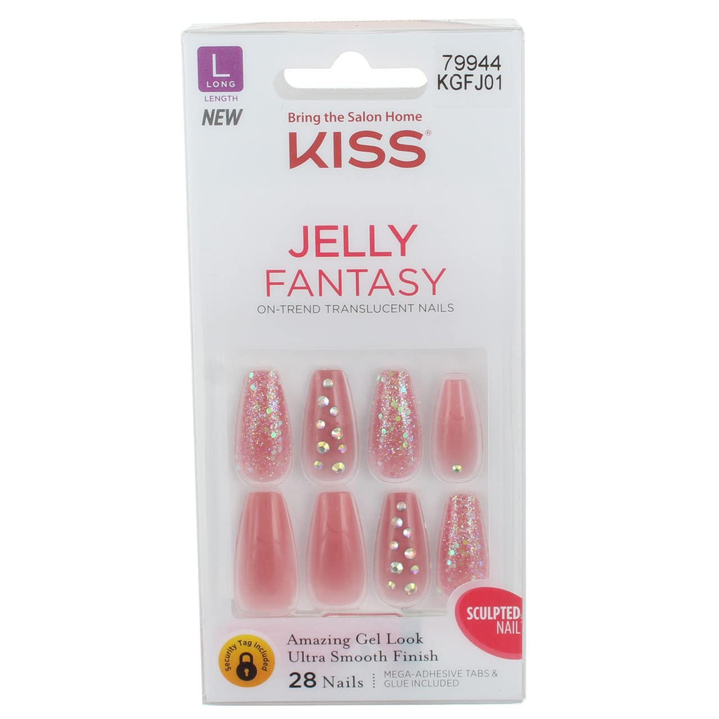 BL Kiss Jelly Fantasy 28 Count Rosey Long Length - Pack of 3