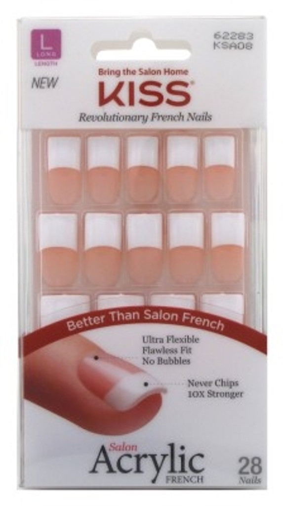 BL Kiss Salon Acryl French 28 Count Long Length Nude – 3er-Pack