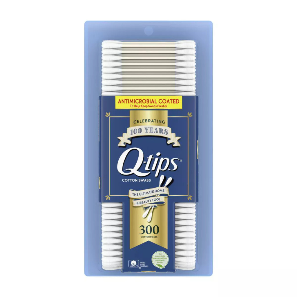 Cotonetes BL Q-Tips Contagem 375 - Pacote de 3