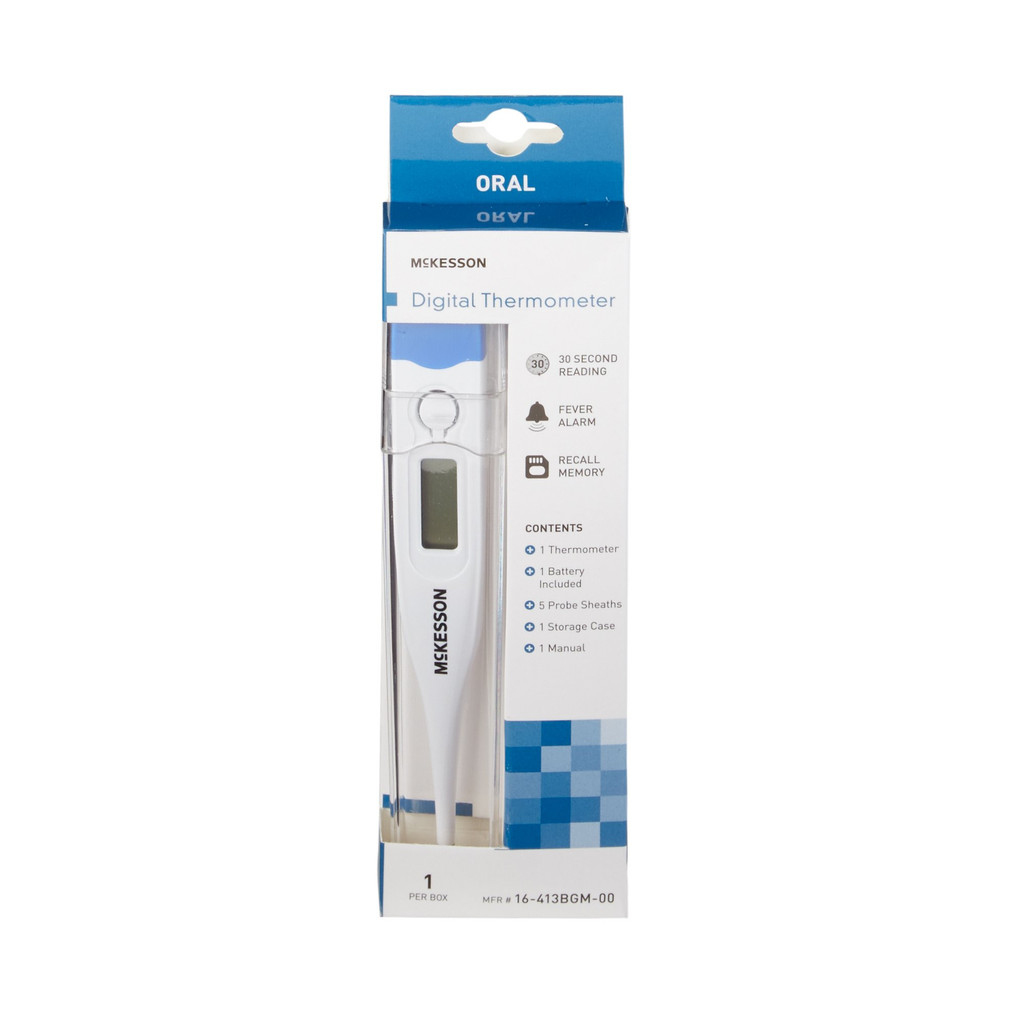 Digital Stick Thermometer McKesson Oral Probe Handheld
