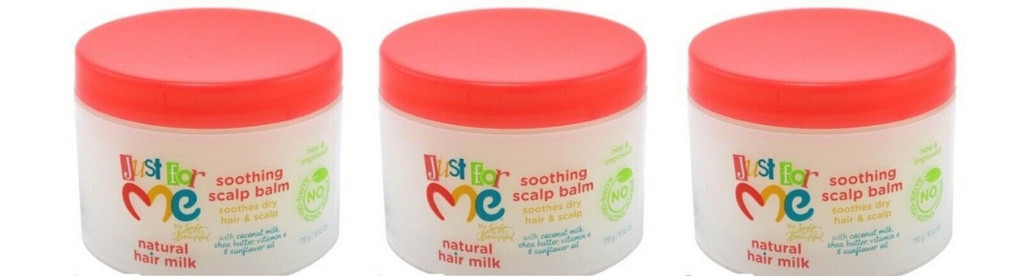 BL Just For Me Hair Milk Soothing Scalp Balm 6 oz Jar - Pack of 3