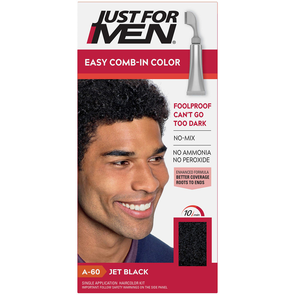 BL Just For Men Autostop Color #A-60 Jet Black - חבילה של 3