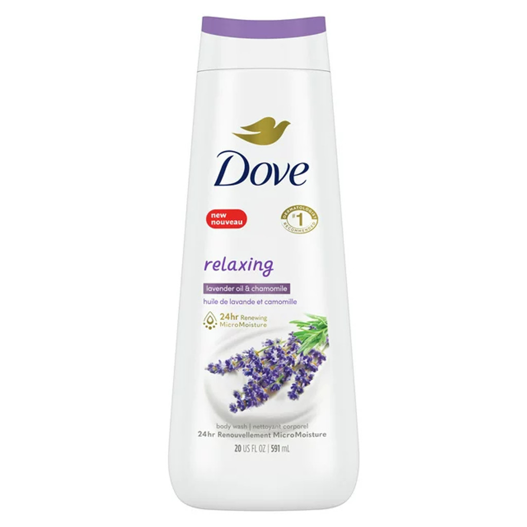 BL Dove Body Wash שמן לבנדר וקמומיל מרגיע 20 oz - חבילה של 3