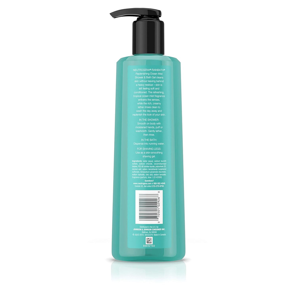 BL Neutrogena Rainbath 16oz Ocean Mist ג'ל מקלחת ואמבטיה - חבילה של 3