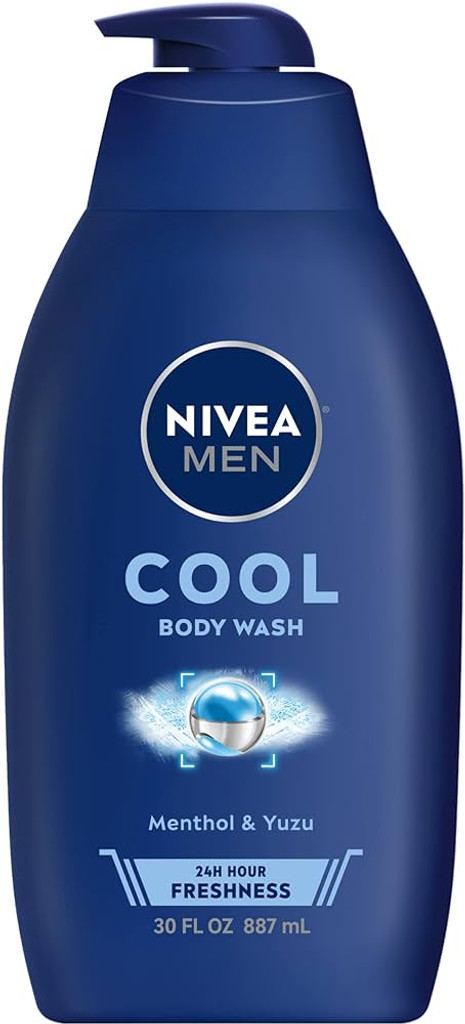 BL Nivea Men Body Wash Cool Mentol e Yuzu 30 onças - Pacote de 3