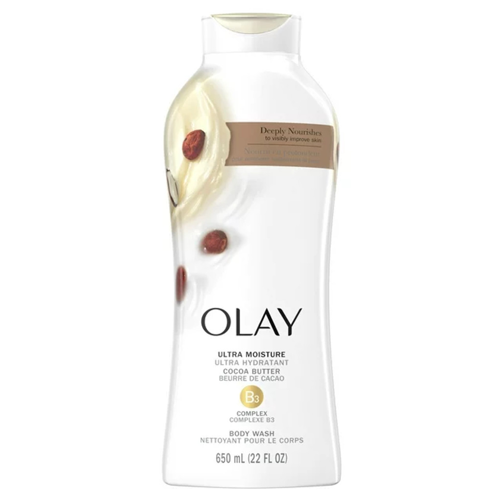 BL Olay Body Wash Ultra Moisture Kakaobutter 22oz – 3er-Pack