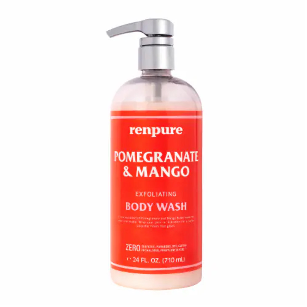 BL Renpure Body Wash Pomegranate And Mango Exfoliating 24oz - Pack of 3