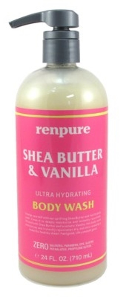 BL Renpure Body Wash sheavoita ja vaniljaa kosteuttava 24 unssia - 3 kpl pakkaus