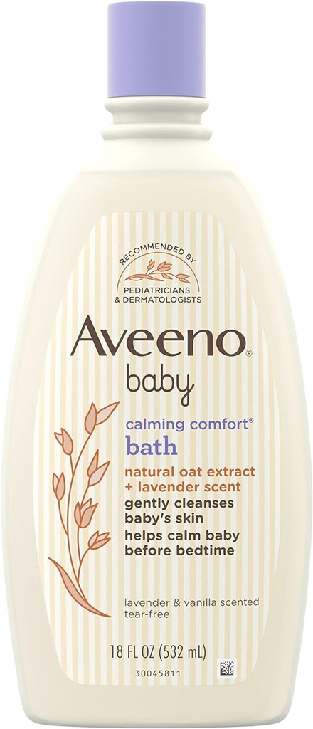 BL Aveeno Baby Calming Comfort Bath Wash 18oz - חבילה של 3