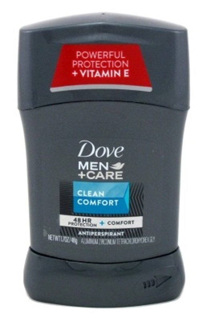 BL Dove Desodorante 1,7 onças Mens Clean Comfort Antitranspirante - Pacote de 3