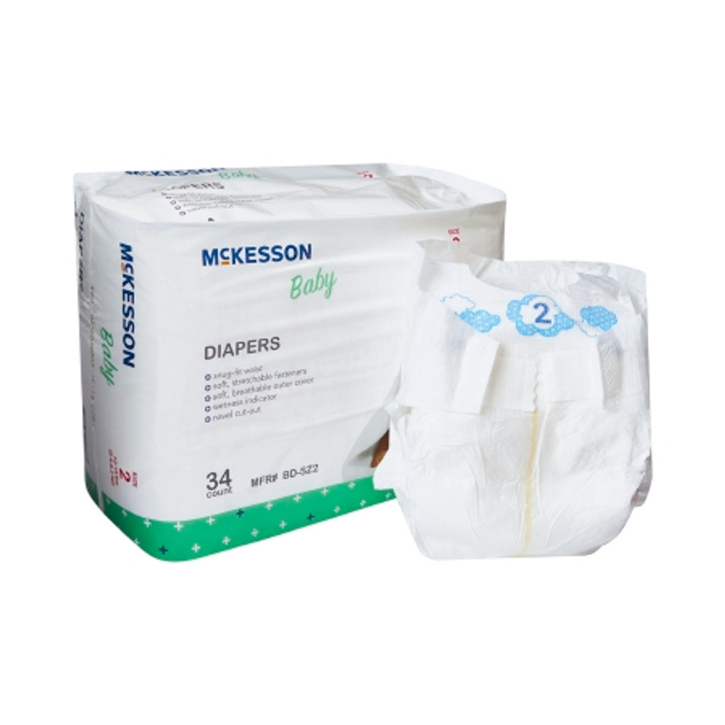 Couche bébé unisexe mckesson taille 2 jetable forte absorption
