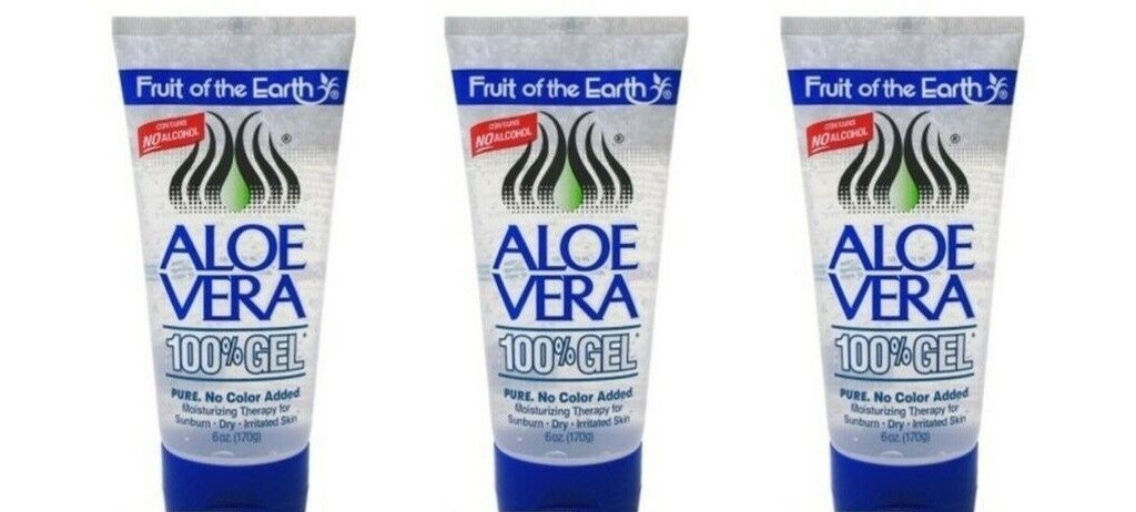 BL Fruit Of The Earth 100% Aloe Vera Tubo de gel de 6 oz – Paquete de 3