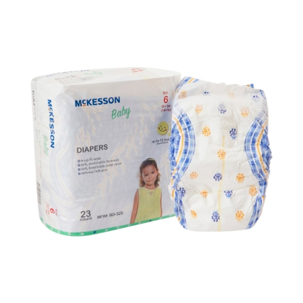 Unisex-Babywindel Mckesson, Größe 6, Einweg-Windel, stark saugfähig
