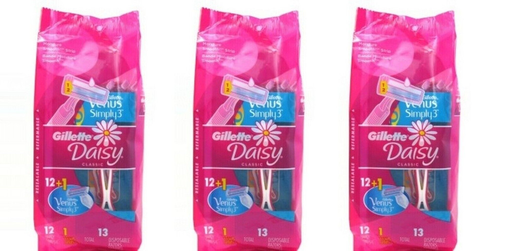 BL Gillette Womens Daisy Classic 12 Count Disposable - Pack of 3