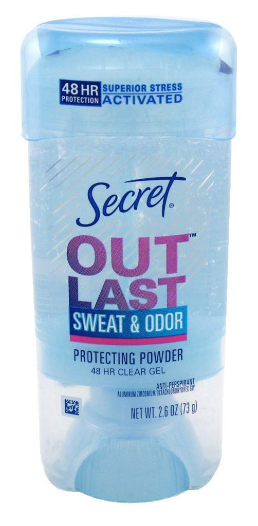 BL Secret Déodorant Outlast Clear Gel Powder 2,6 oz - Paquet de 3