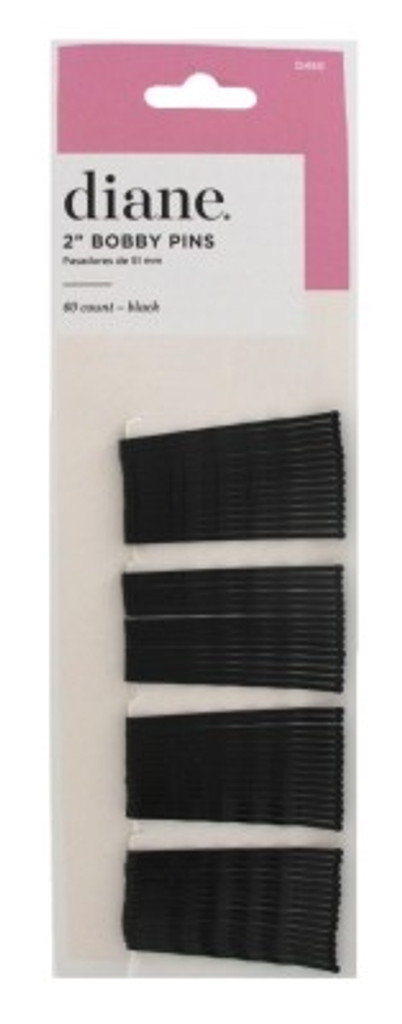 Épingles à cheveux Bl Diane 2 pouces noires 60 points (12 pièces) sur carte